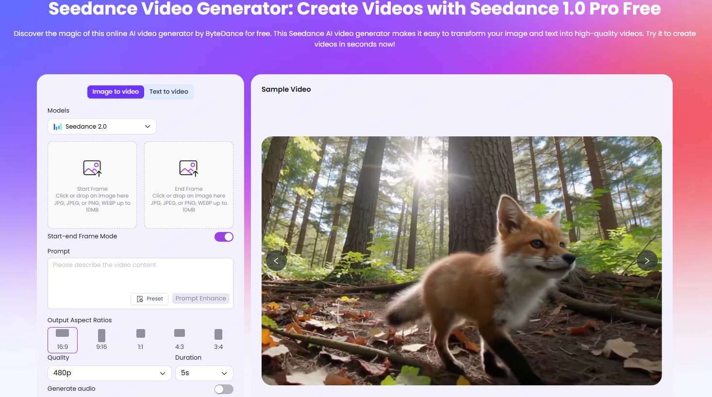 générateur de vidéos Seedance dans EaseMate AI