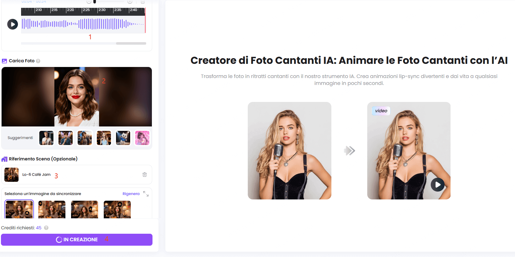 Carica i file sul generatore di sincronizzazione labiale TopMediai AI