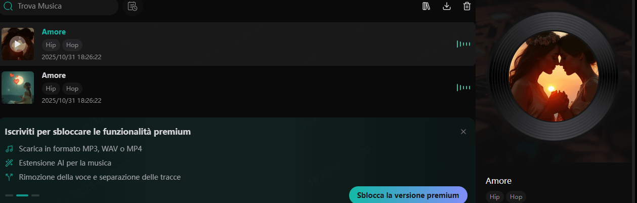 brev.ai da testo a canzone