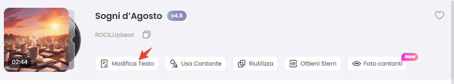 topmediai passaggi per cambiare il testo di una canzone