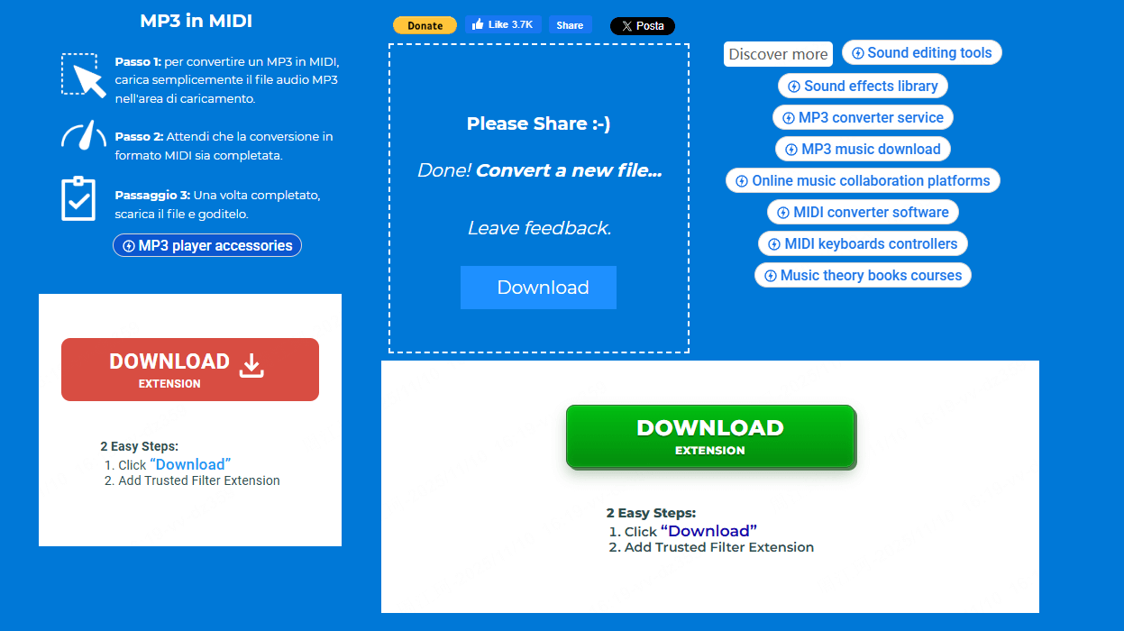 Converter App converte MP3 in MIDI