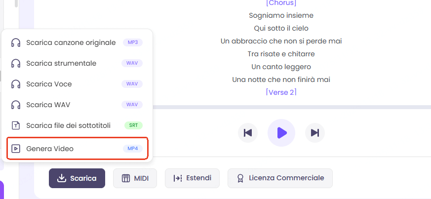 Creare video musicale con ai