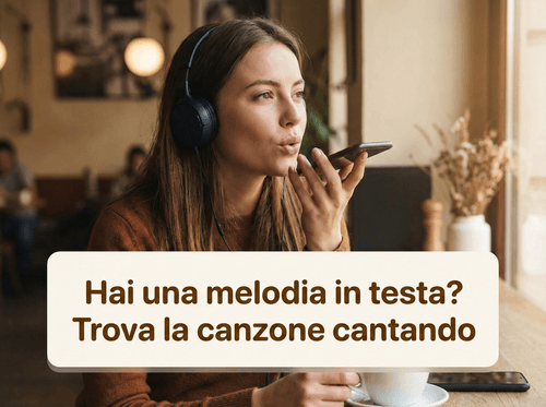 trovare canzone cantando