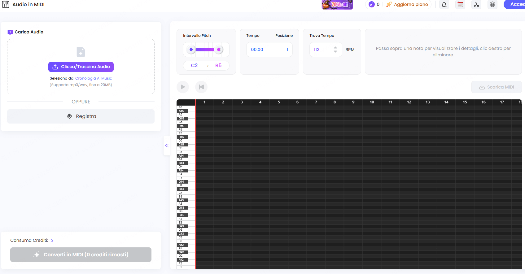 TopMeidiai Audio in MIDI