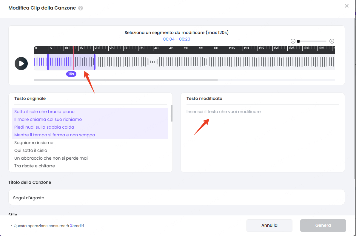 topmediai terminare il cambio di una canzone con l'IA