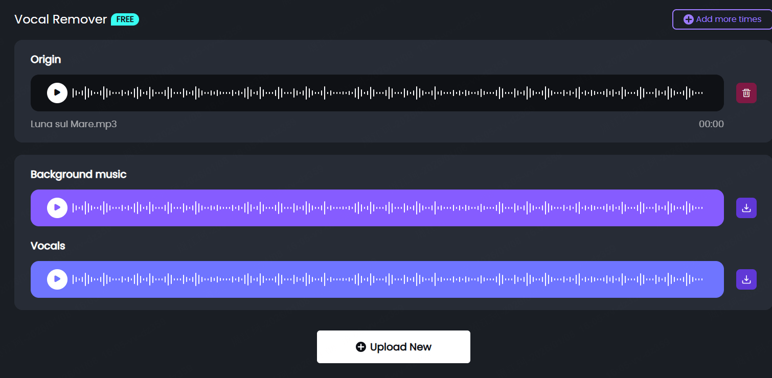 rimuovi voce da canzone