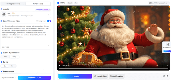 Scrivere il testo per il video di Babbo Natale su TopMediai