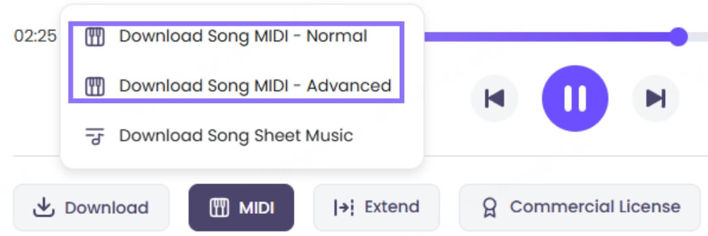 Esportazione di file MIDI