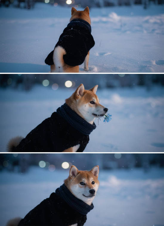 AI 겨울세컷 사진