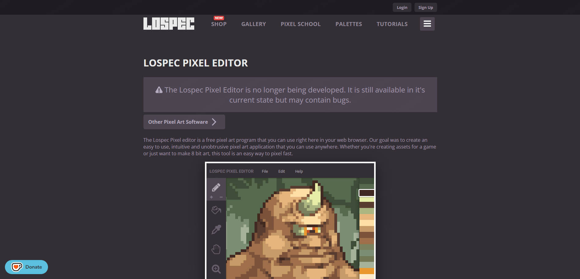 lospec pixel editor