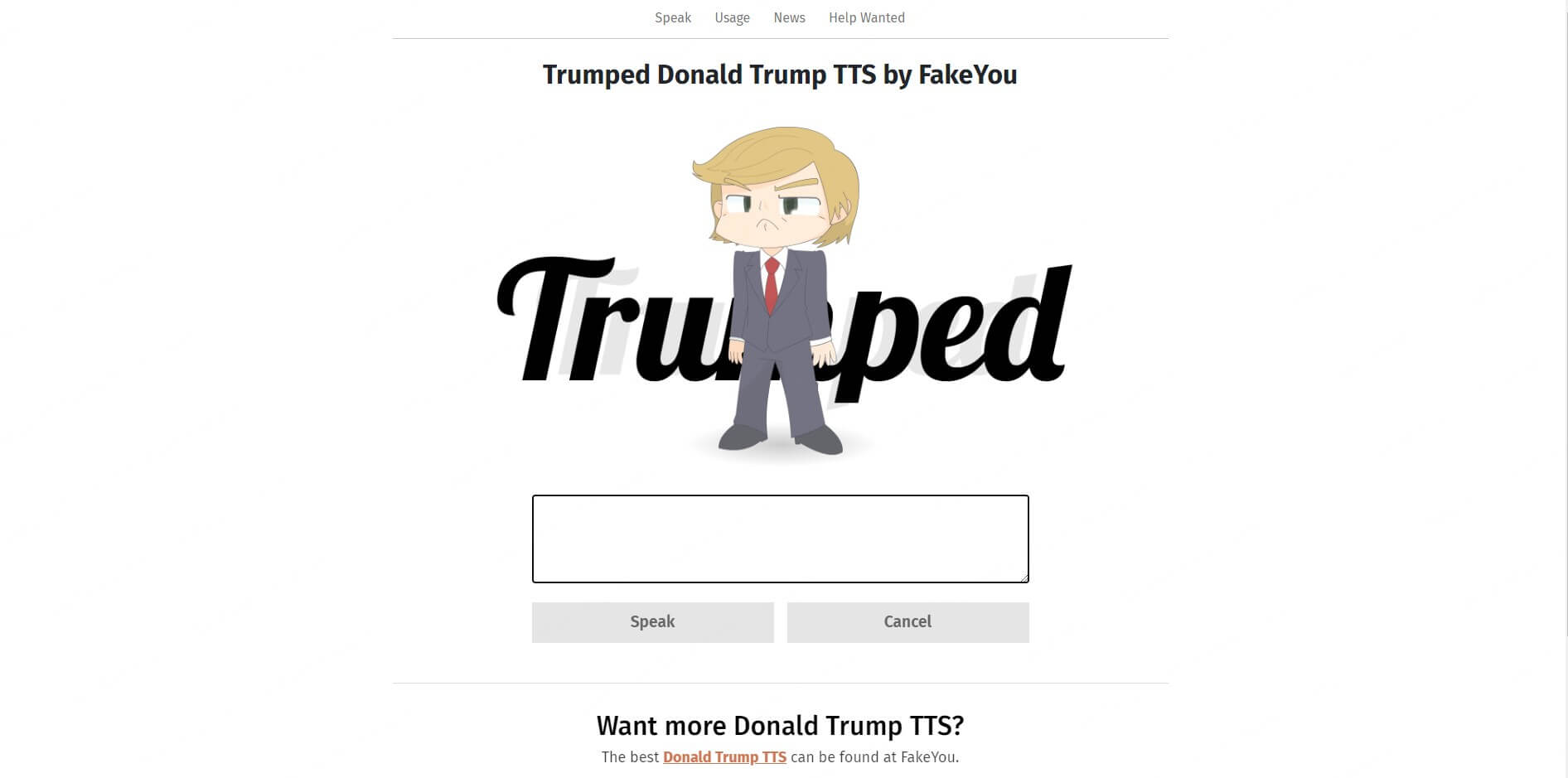 Trumped Donald Trump TTS