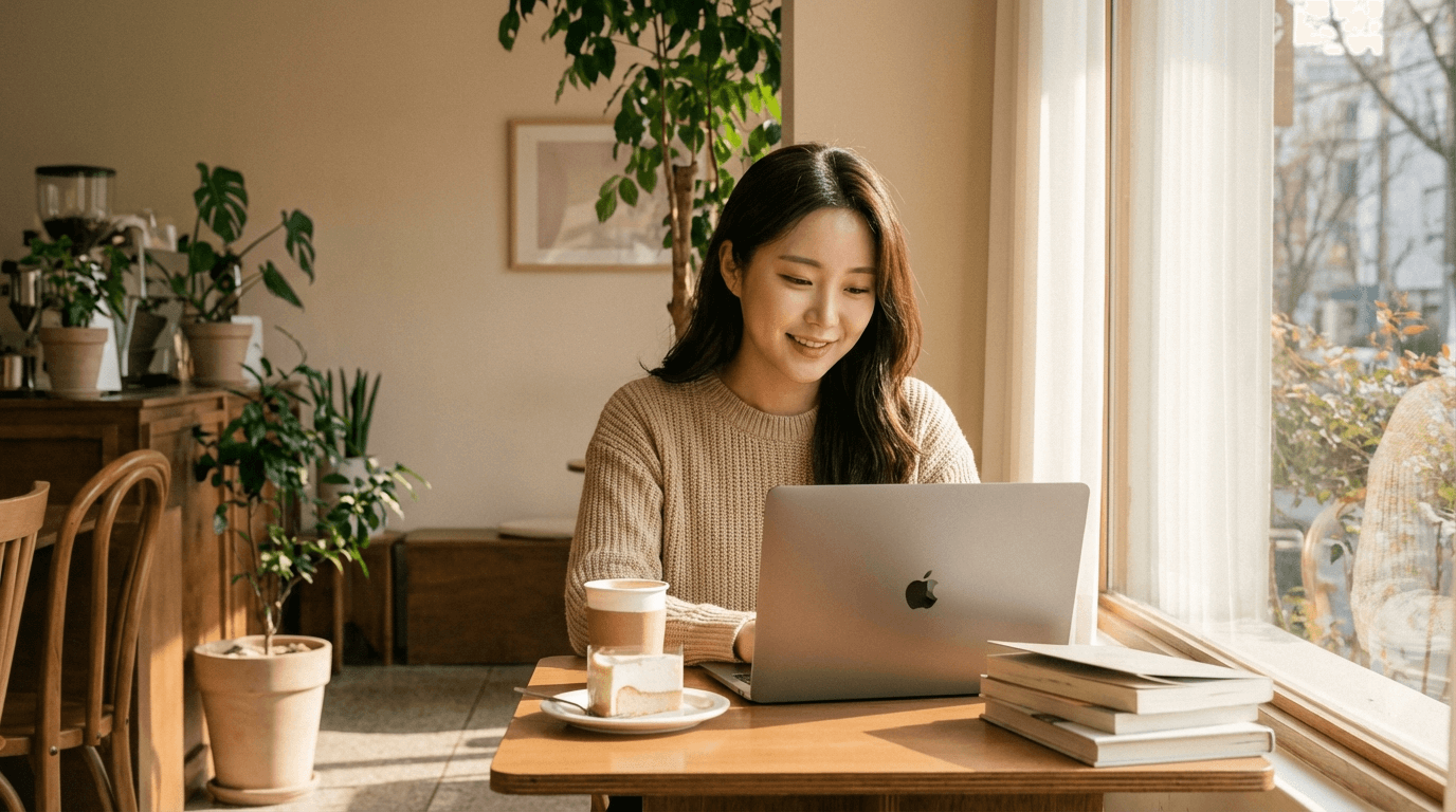 감성 카페 브이로그 무드