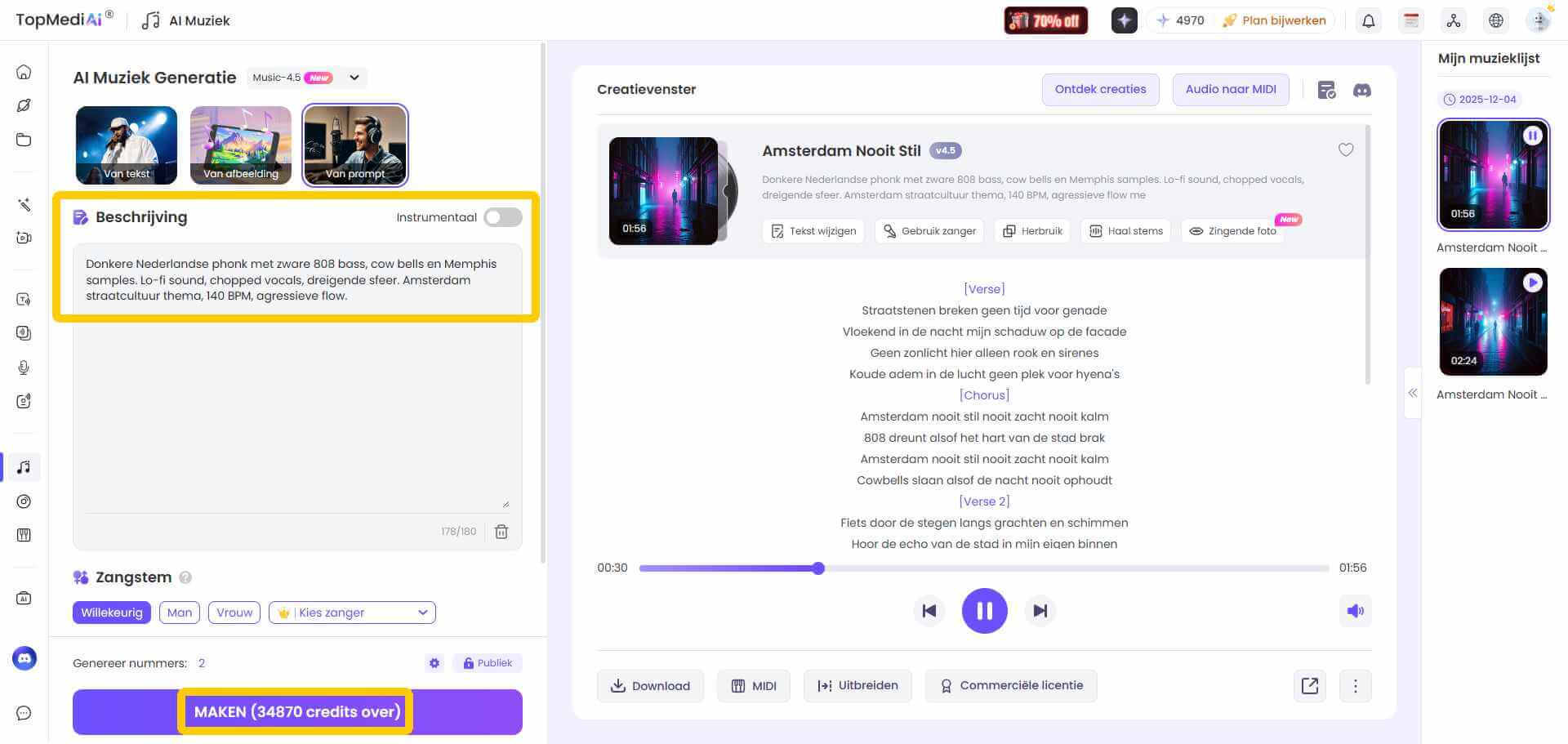 ai phonk muziek maken stappen