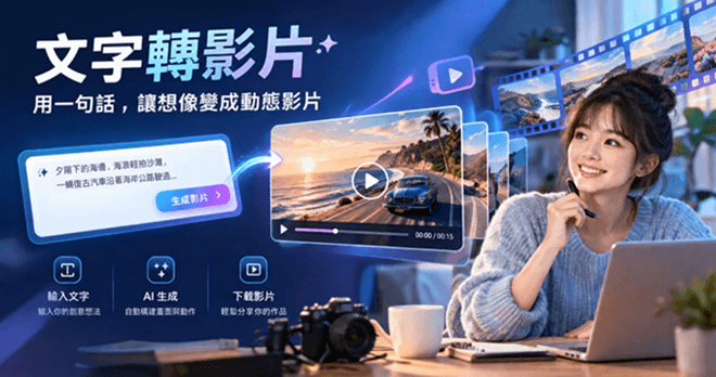免費文字轉影片:AI線上將文字生成影片 - TopMediai