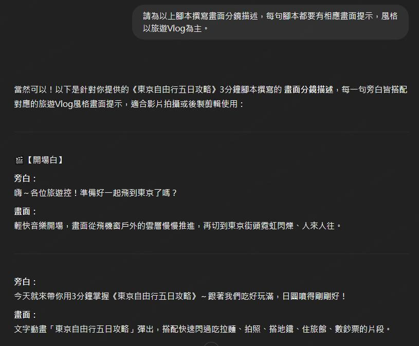 chatgpt生成分鏡