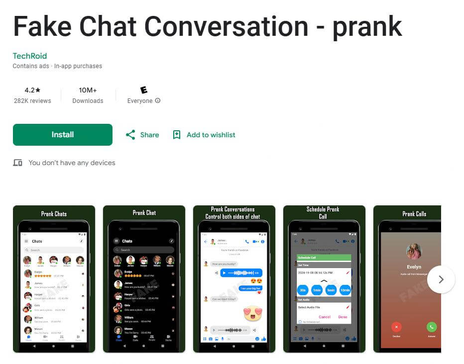 fake chat conversation