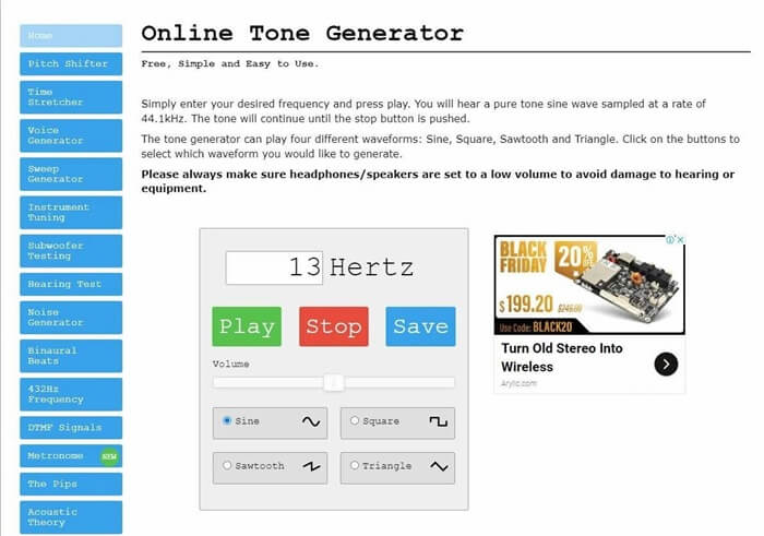 online tone generator