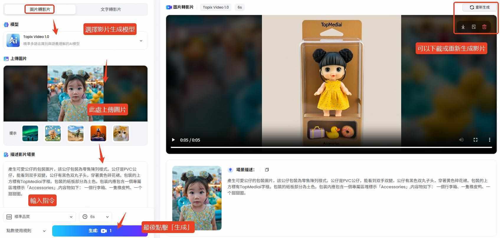 topmediai生成ai公仔圖