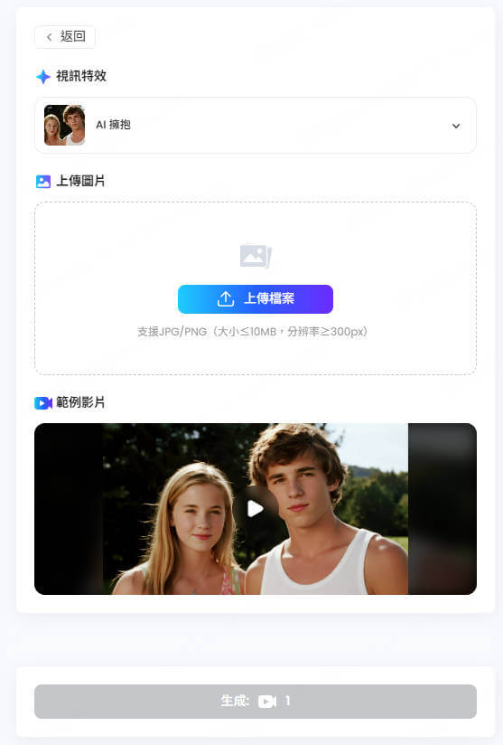 ai擁抱模版
