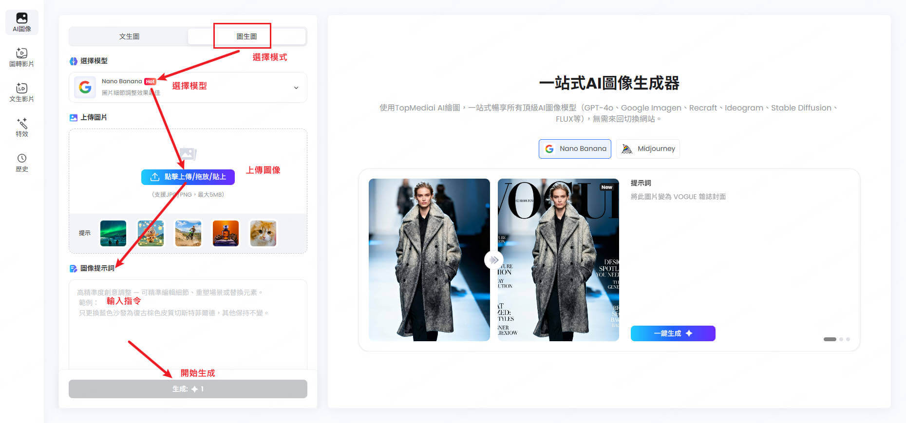 topmediai ai影片特效