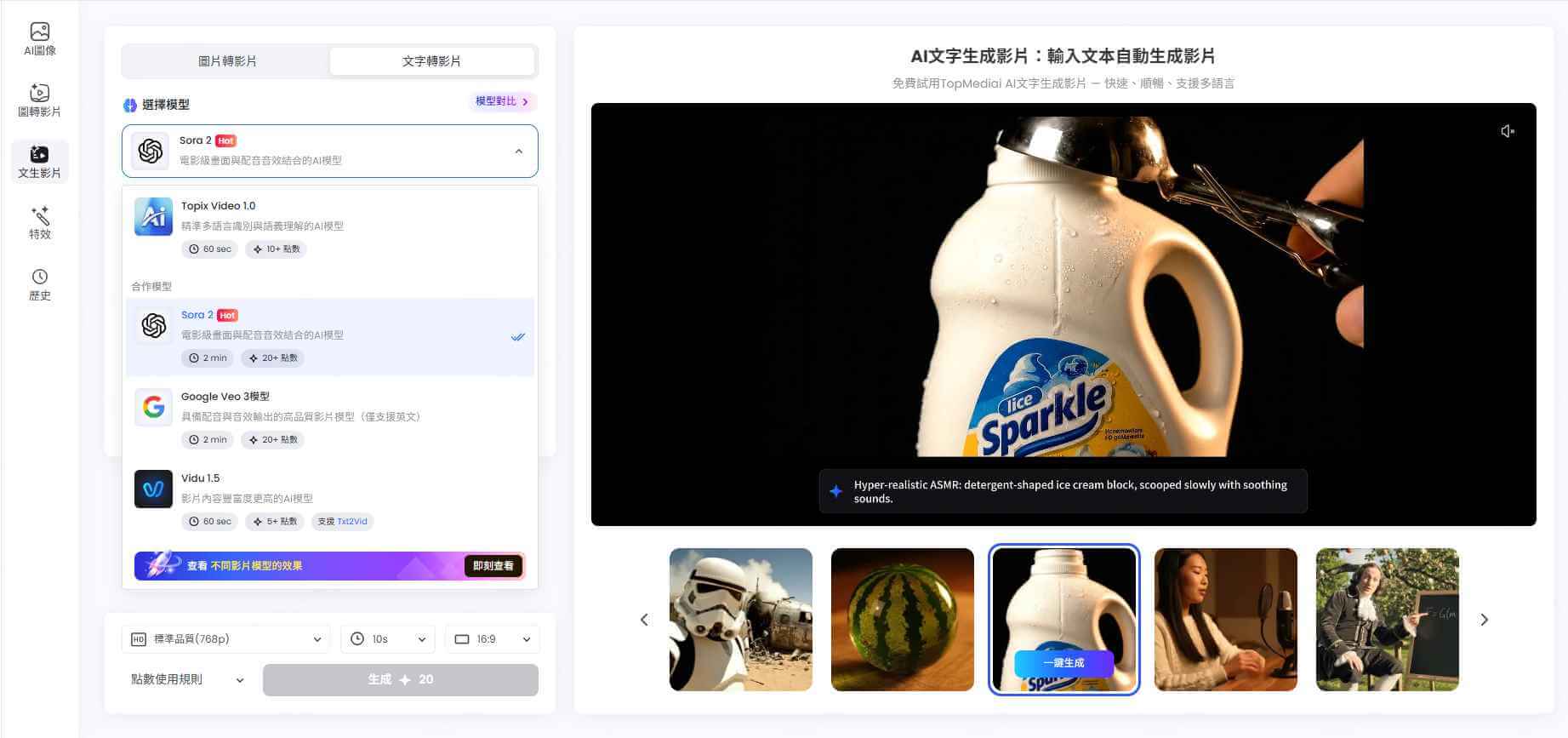 topmediai ai影片生成
