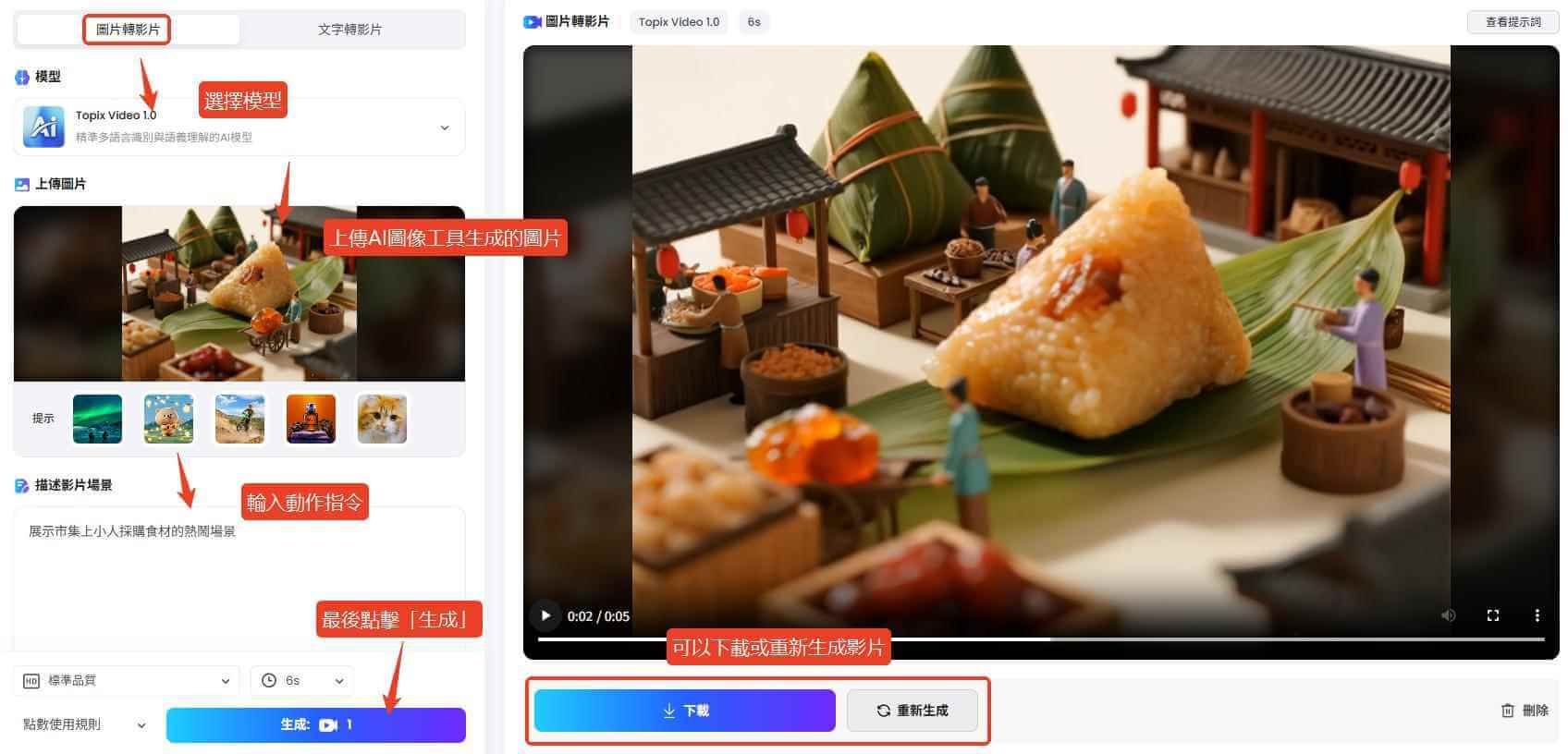 topmediai圖片製作小人國微縮影片