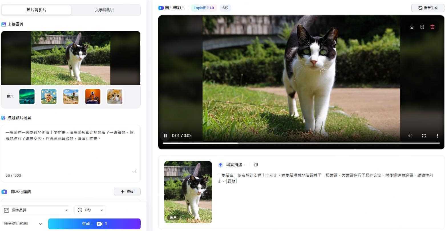 topmediai ai影片生成